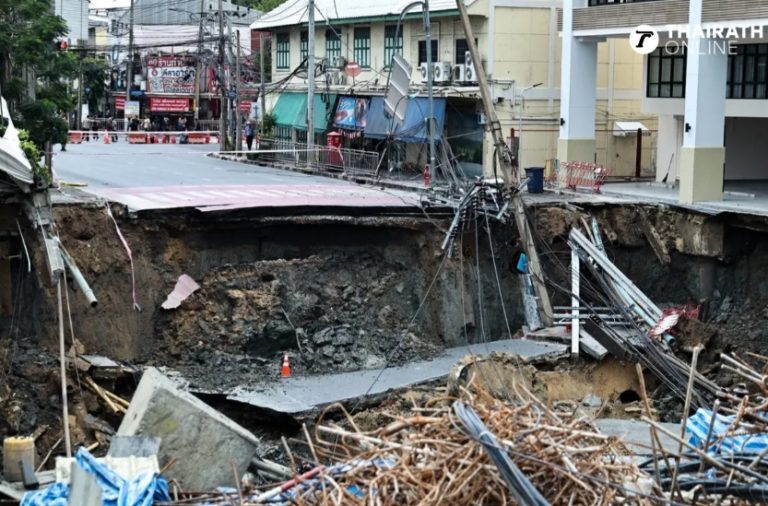 曼谷路陷原因查明 各部緊急處理