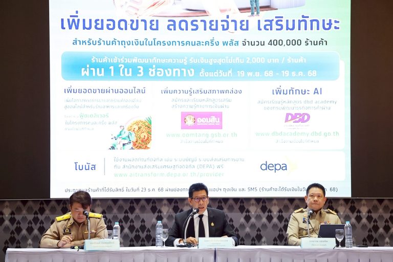 財政部斥資8億銖 提升商家經營能力