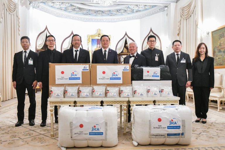 日本提供救援物資 價值710萬銖