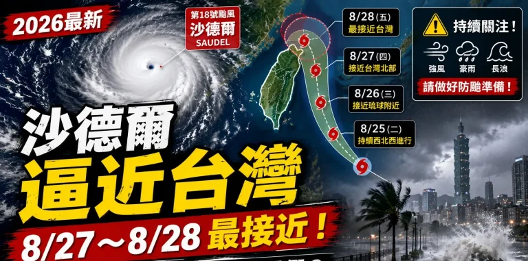 泰航：沙德爾颱風將影響27-28日台北及上海航班