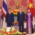 泰王攜王后抵達越南 會見總書記蘇林