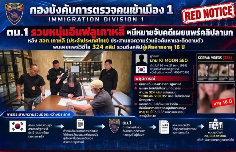 移民局逮捕韓籍色情網站嫌犯