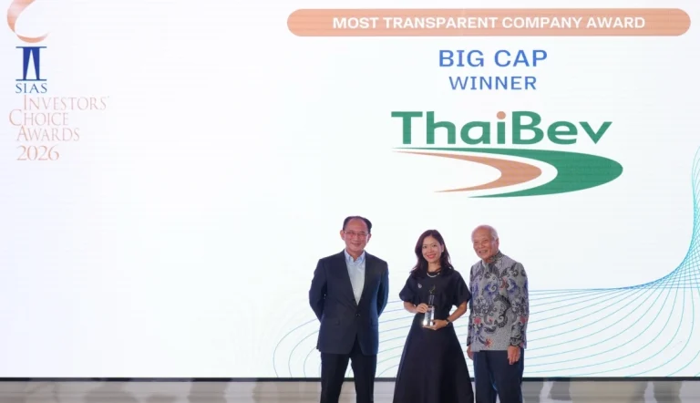 ThaiBev獲得新加坡股市「最透明企業獎」